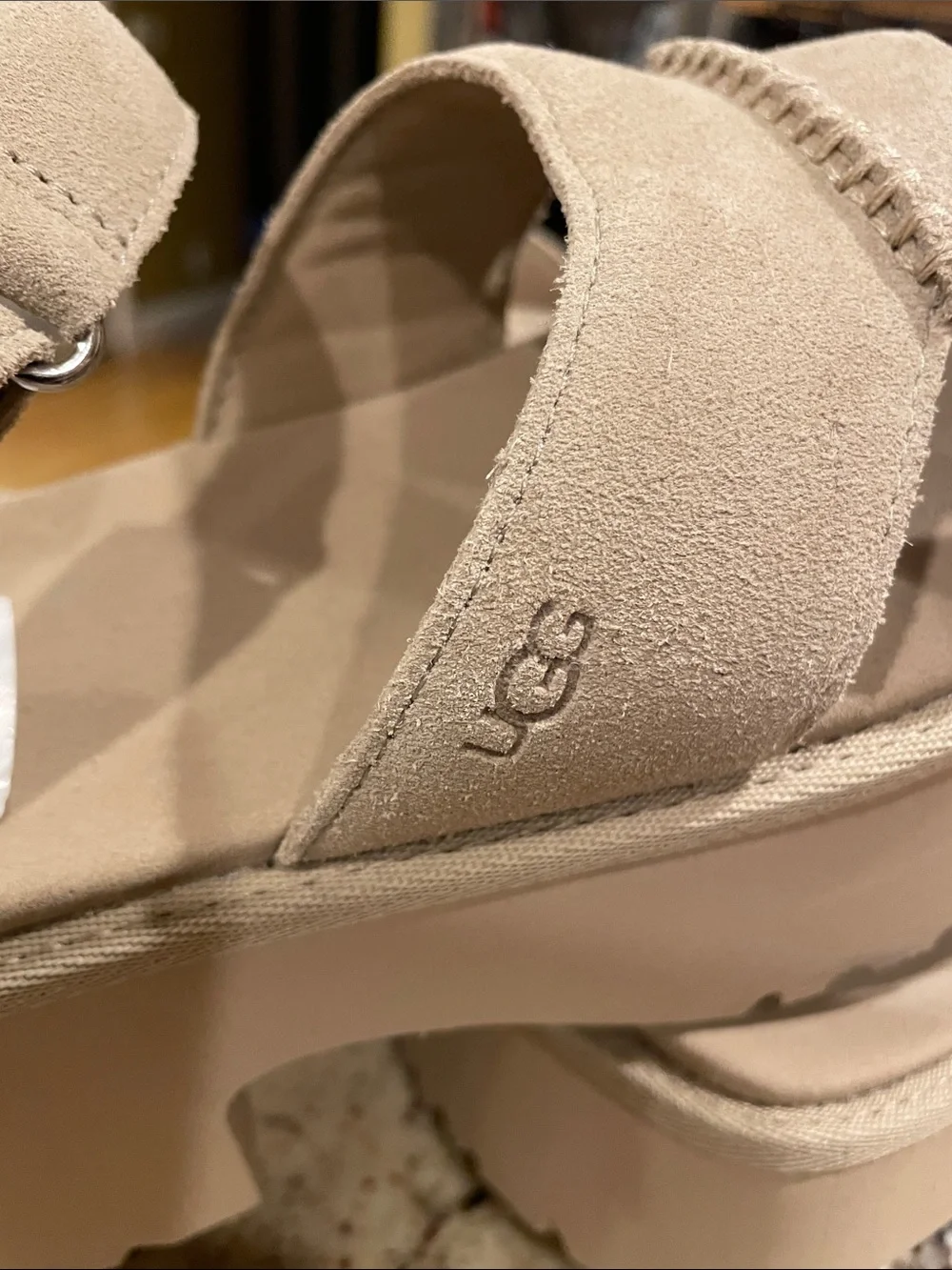 NWT UGG Women’s Tan Platform Sandal with Ankle Strap